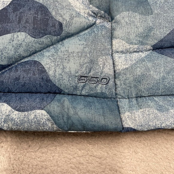 The North Face Down Vest Womens Medium Blue Camo 550 Puffer Pockets Outdoors - Picture 3 of 11